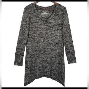 Soma Tunic Top Women Size M Gray Cozy Loungewear Long Sleeve